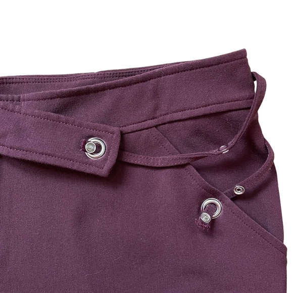 Vintage 90s Y2K Plus Size Burgundy Maroon Mid Low Waist Bootcut Pants Size 14 16 - Picture 3 of 5